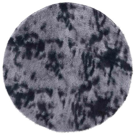 Hoogpolig vloerkleed NAVARRA 120x120 cm polyester donkergrijs 2