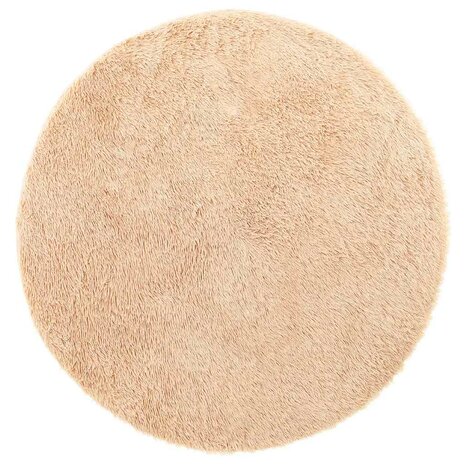 Hoogpolig vloerkleed NAVARRA 160x160 cm polyester beige 2