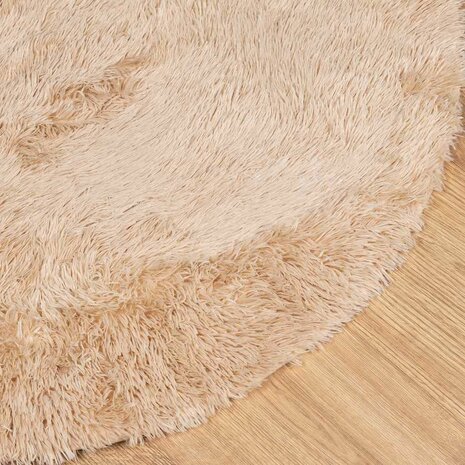 Hoogpolig vloerkleed NAVARRA 160x160 cm polyester beige 4