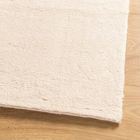 Vloerkleed HUARTE laagpolig zacht wasbaar 80x150 cm beige 4