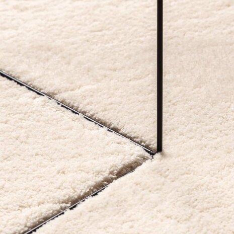Vloerkleed HUARTE laagpolig zacht wasbaar Ø 120 cm beige 8