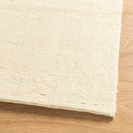 Vloerkleed HUARTE laagpolig zacht wasbaar 60x110 cm crème 4