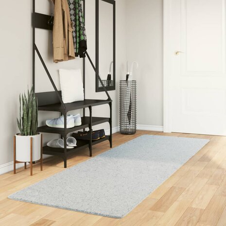 Vloerkleed HUARTE laagpolig zacht wasbaar 80x250 cm blauw 1
