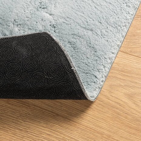 Vloerkleed HUARTE laagpolig zacht wasbaar 80x250 cm blauw 5