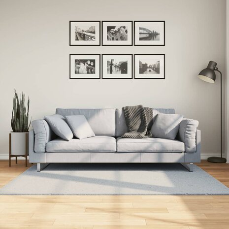 Vloerkleed HUARTE laagpolig zacht wasbaar 120x170 cm blauw 1