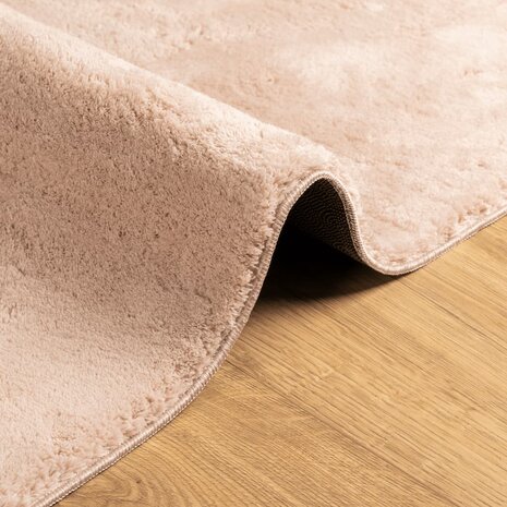 Vloerkleed HUARTE laagpolig zacht wasbaar 100x200 cm roze 6