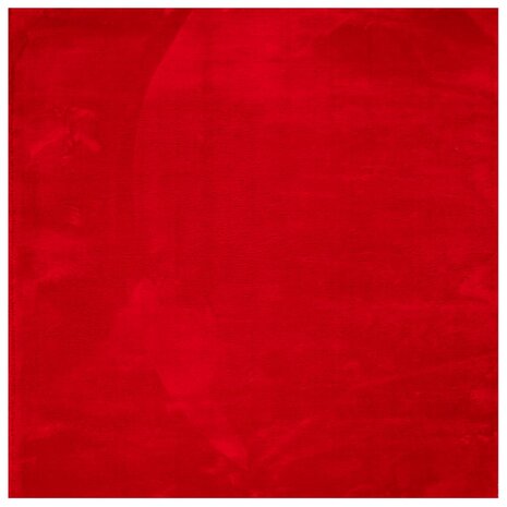 Vloerkleed HUARTE laagpolig zacht wasbaar 160x160 cm rood 2
