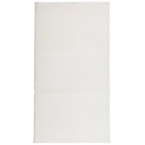Vloerkleed IZA laagpolig Scandinavisch 80x150 cm crèmekleurig 2