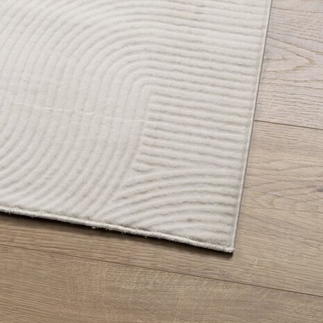 Vloerkleed IZA laagpolig Scandinavisch 80x150 cm crèmekleurig 4