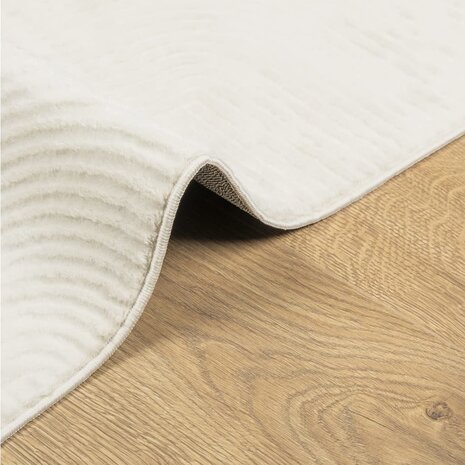 Vloerkleed IZA laagpolig Scandinavisch 80x150 cm crèmekleurig 6