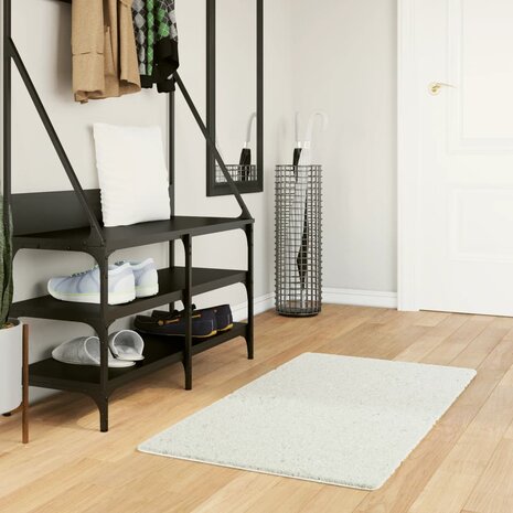 Vloerkleed OVIEDO laagpolig 60x110 cm crèmekleurig 1