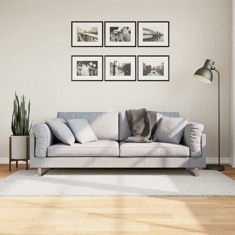 Vloerkleed OVIEDO laagpolig 100x200 cm crèmekleurig 1