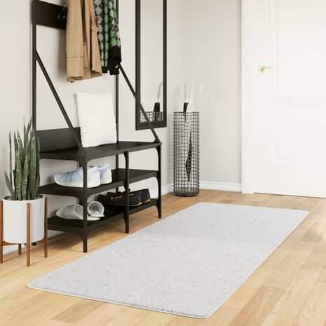 Vloerkleed OVIEDO laagpolig 80x200 cm grijs 1