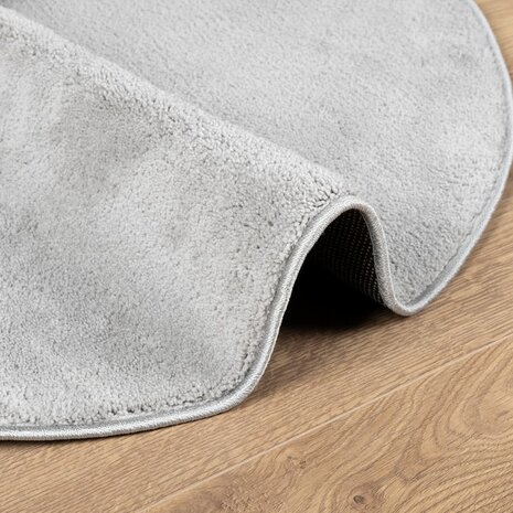 Vloerkleed OVIEDO laagpolig Ø 120 cm grijs 6