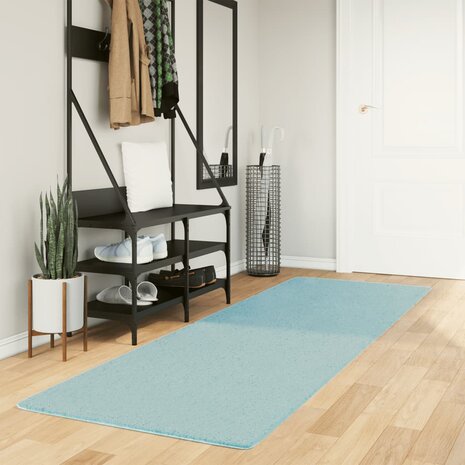 Vloerkleed OVIEDO laagpolig 80x250 cm groen 1