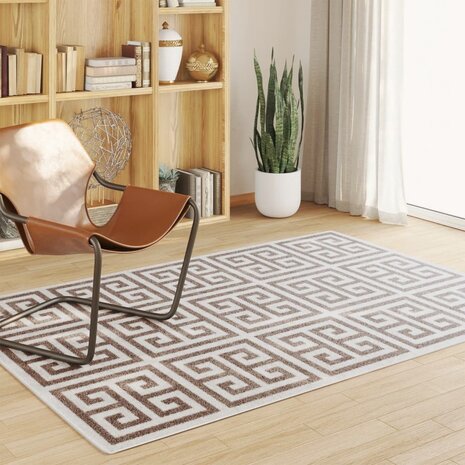 Vloerkleed voor binnen buiten laagpolig 160x230 cm meerkleurig 1