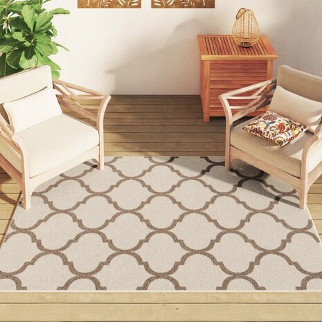 Vloerkleed voor binnen buiten laagpolig 120x180 cm meerkleurig 3