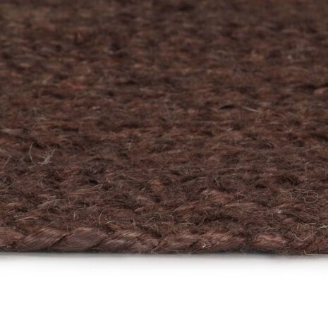 Vloerkleed handgemaakt rond 150 cm jute bruin 3