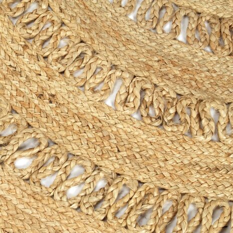 Vloerkleed handgemaakt 120 cm gevlochten jute 5