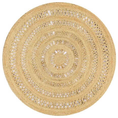 Vloerkleed handgemaakt 150 cm gevlochten jute 1