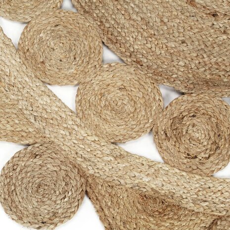 Vloerkleed handgemaakt 120 cm gevlochten jute 4