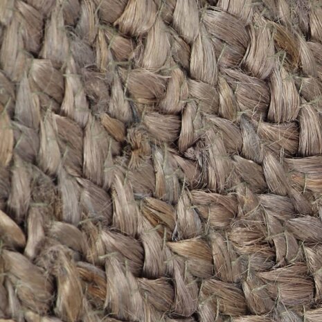 Vloerkleed handgemaakt rond 180 cm jute grijs 5