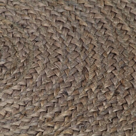 Vloerkleed handgemaakt rond 210 cm jute grijs 4