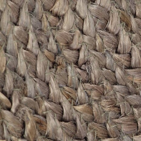 Vloerkleed handgemaakt rond 210 cm jute grijs 5