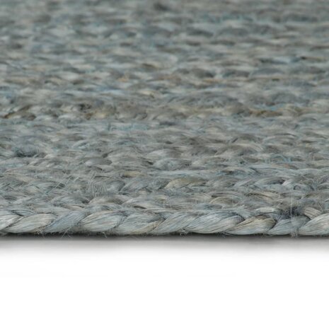 Vloerkleed handgemaakt rond 240 cm jute olijfgroen 3