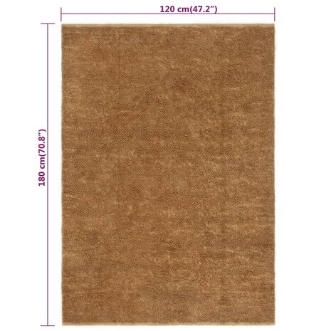 Vloerkleed lussenpool handgemaakt 120x180 cm jute en katoen 9