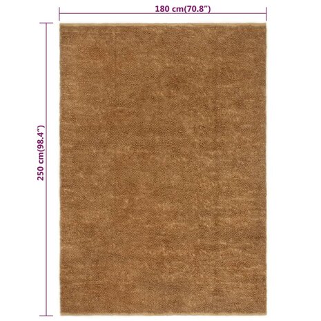 Vloerkleed lussenpool handgemaakt 180x250 cm jute en katoen 9