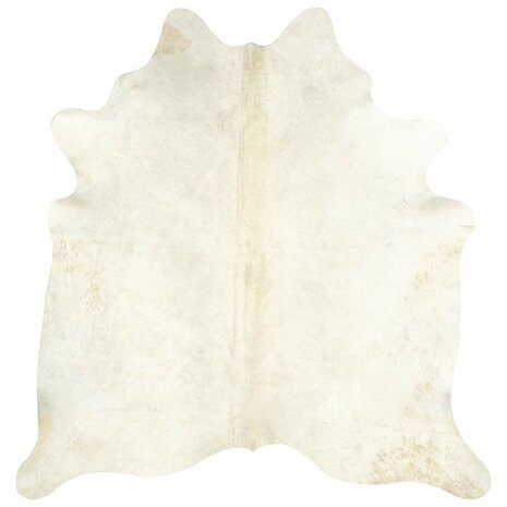 Vloerkleed 150x170 cm echte runderhuid beige 8