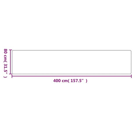Tapijtloper 80x400 cm sisal-look zandkleurig 6