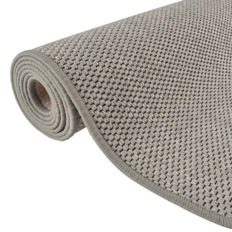 Tapijtloper 80x300 cm sisal-look zilverkleurig 5
