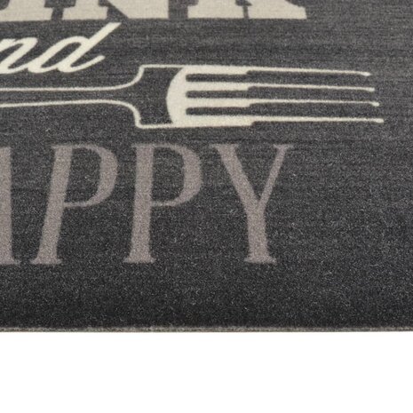 Keukenmat wasbaar keukenprint 60x180 cm fluweel zwart 4