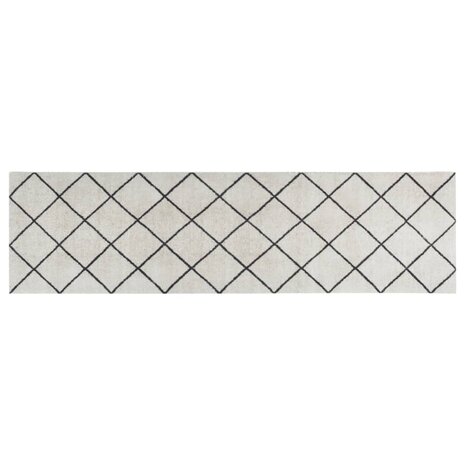 Keukenmat wasbaar geblokt 45x150 cm fluweel 2
