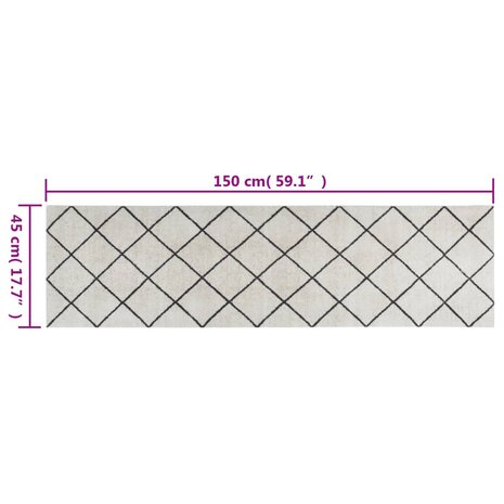 Keukenmat wasbaar geblokt 45x150 cm fluweel 5
