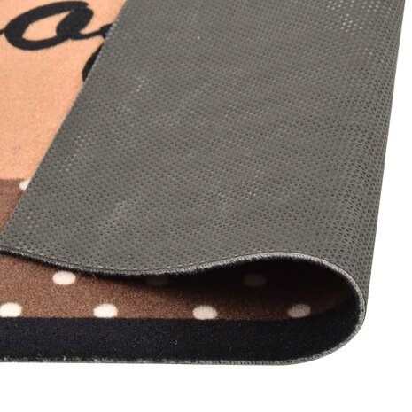 Keukenmat wasbaar Coffee 45x150 cm bruin 3