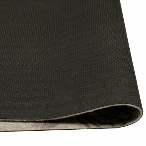 Keukenmat wasbaar koffieprint 45x150 cm fluweel grijs 4