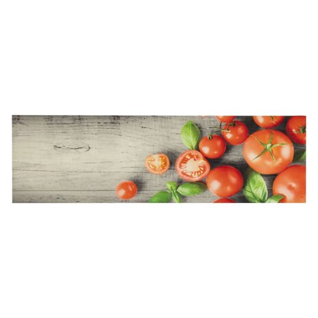 Keukenmat wasbaar tomatenprint 45x150 cm fluweel 2