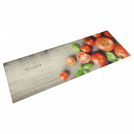 Keukenmat wasbaar tomatenprint 60x180 cm fluweel 1
