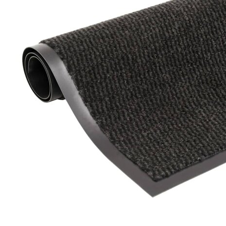 Droogloopmatten 2 st rechthoekig getuft 80x120 cm zwart 2