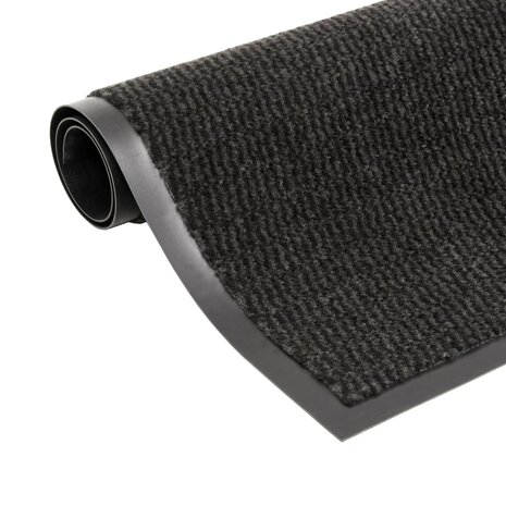Droogloopmatten 2 st rechthoekig getuft 90x150 cm zwart 2