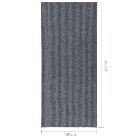 Droogloopmat 100x250 cm grijs 7