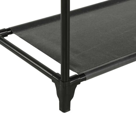 Kledingrek 55x28,5x175 cm staal en ongeweven stof zwart 6