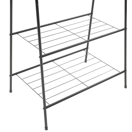 Kledingrek 59x35x150 cm zwart 4