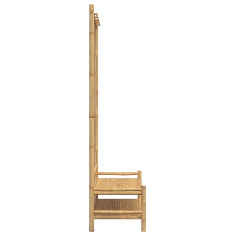 Kledingrek met schappen 103x40x183 cm bamboe 6