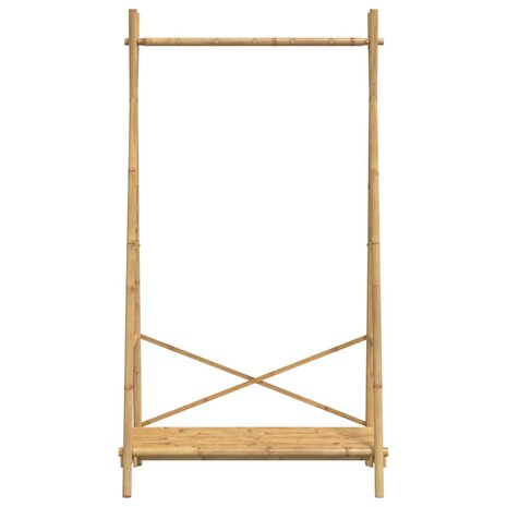 Kledingrek met schap 102x50x190 cm bamboe 5