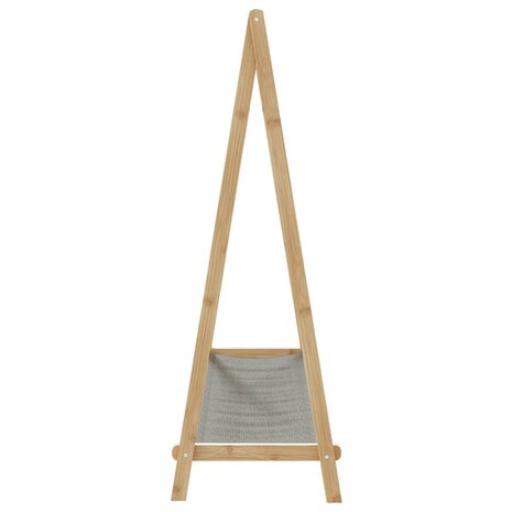 Kledingrek met schappen 106x34x102 cm bamboe 5