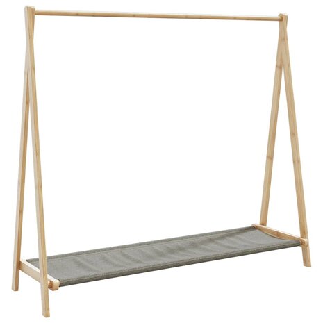 Kledingrek met schappen 106x34x102 cm bamboe 6